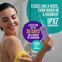 GuruNanda flosser showing four flossing modes