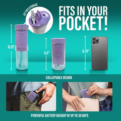 Compact cordless water flosser for travel