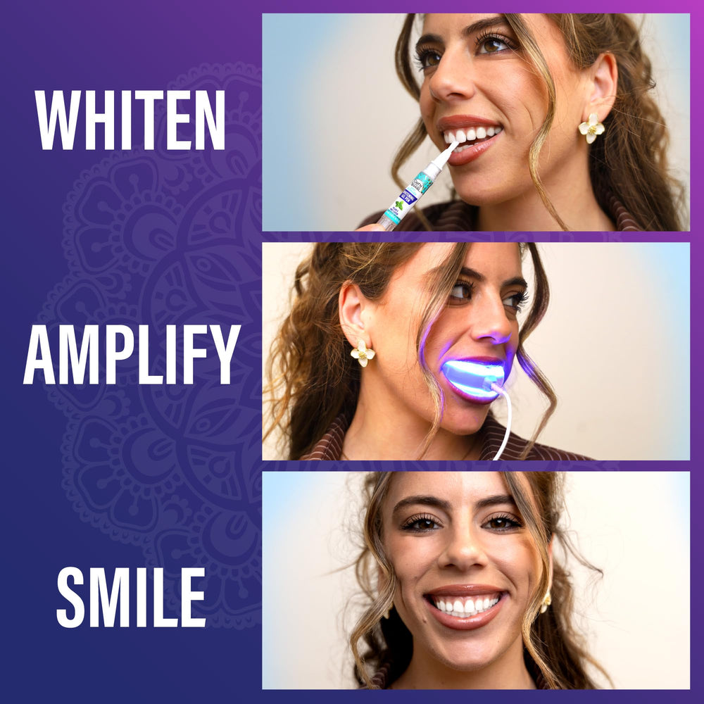 Before and after whitening comparison