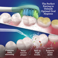 Four brush heads with covers for Lion & Lamb Kit 2.0 sonic toothbrush