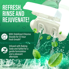 Oil pulling action with CocoMint in mouth