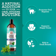 Oil pulling sachets included in GuruNanda CocoMint kit.