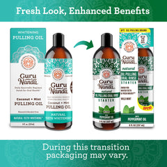 Boxed GuruNanda pulling oil mouthwash with two 8 oz bottles