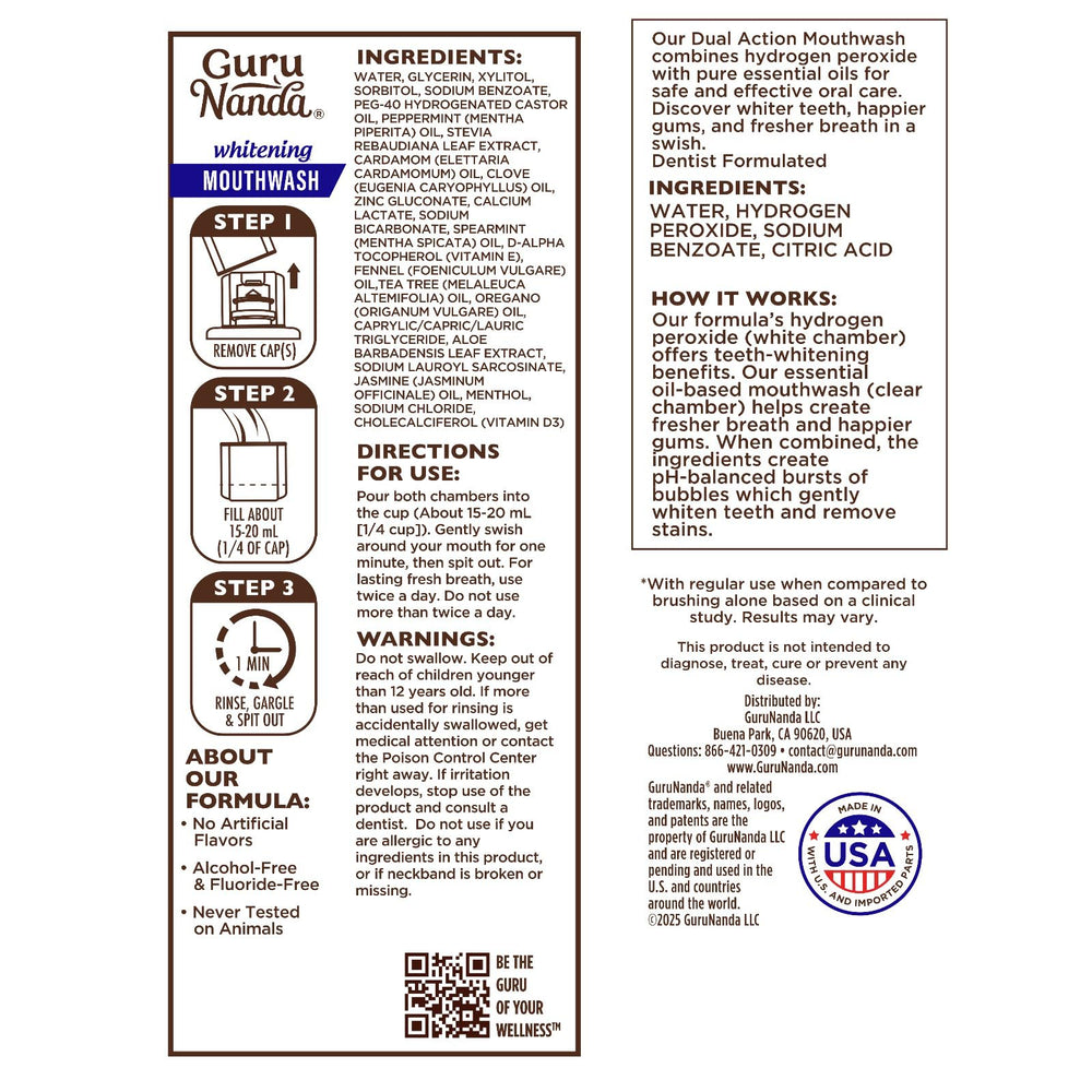 Refreshing bubbles lifting surface stains in mouthwash