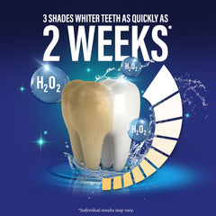 Close-up of seven essential oils, baking soda, and xylitol ingredients