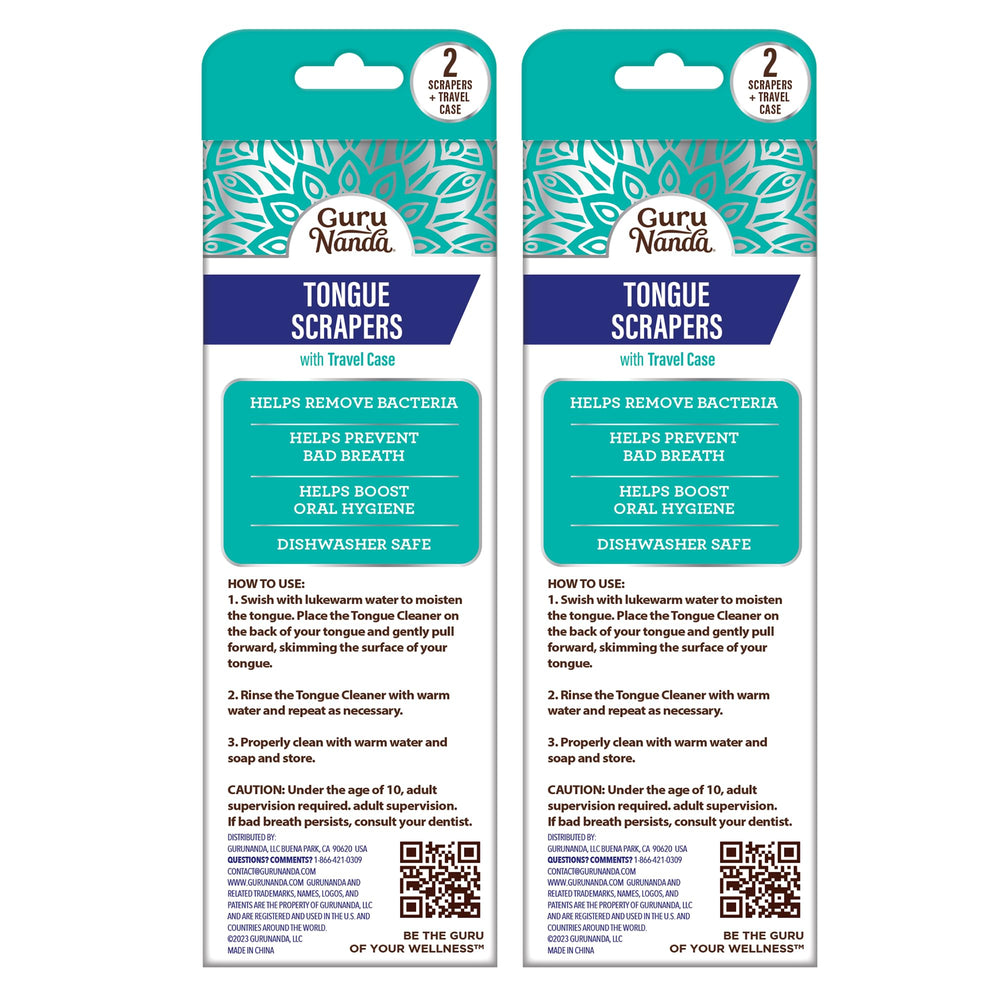 GuruNanda tongue scraper packaging and box
