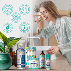 Bright, healthy smile after using the kit