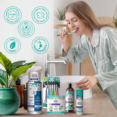 Focus on healthy gums and gum health in the kit