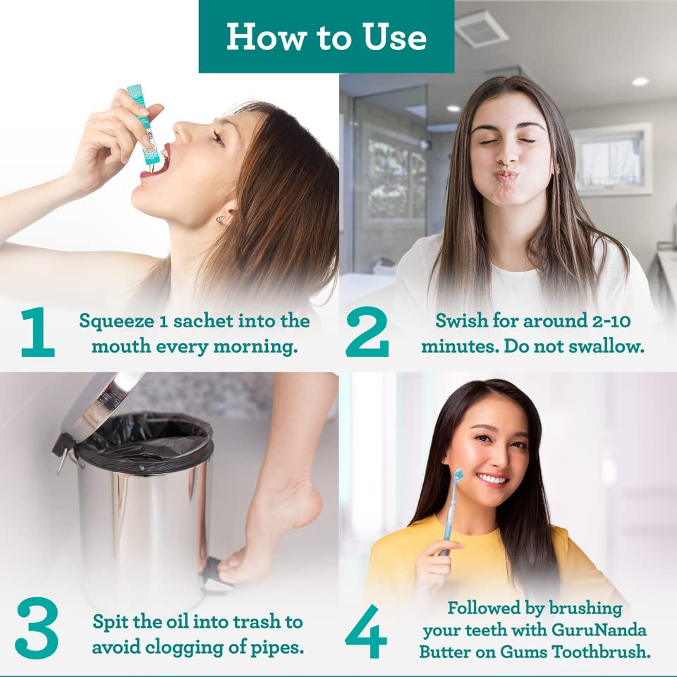 Travel-friendly single-use oil pulling sachets