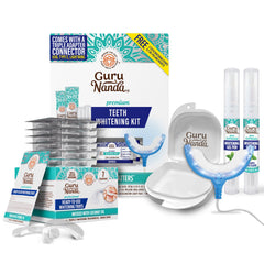 Front view of GuruNanda Ultimate Whitening Duo with prefilled trays (7 treatments)