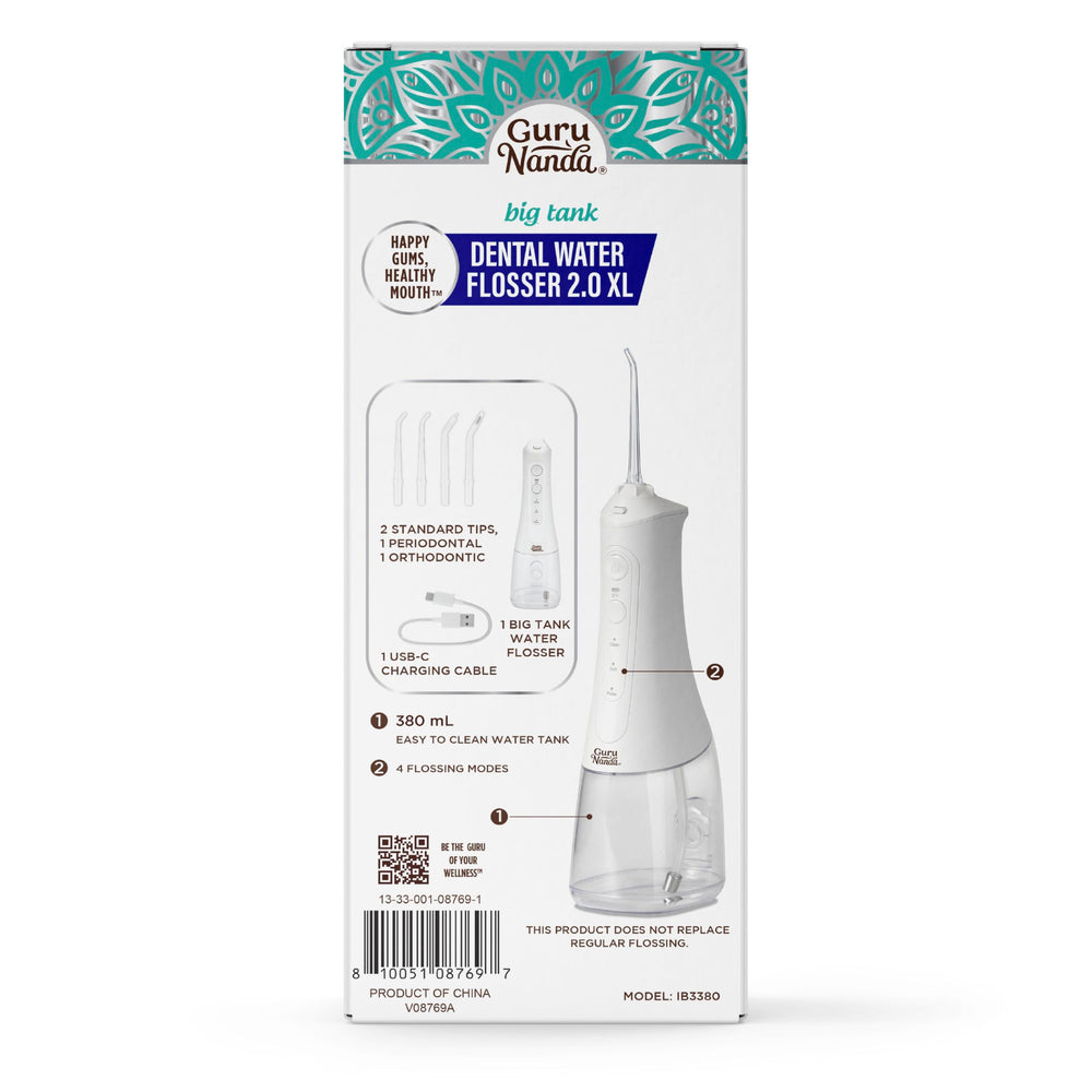 White color variant of GuruNanda Water Flosser 2.0 XL