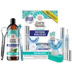 GuruNanda Whiter Smile Wellness Bundle LED kit packaging.