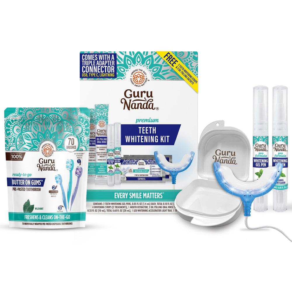 GuruNanda wired blue LED whitening kit