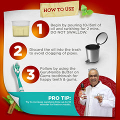 Alcohol-free, cruelty-free, Kosher oil pulling formula