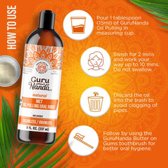 Colorless and odorless MCT oil pulling liquid under lighting