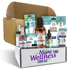 Ashwagandha Oil Pulling bottle as part of GuruNanda Nighttime Routine