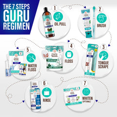 Oil pulling component of GuruNanda 7-Step Regimen