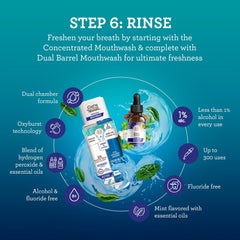 Water flosser and mouthwash from GuruNanda 7-Step Regimen