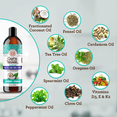 Oil pulling measuring cup included in the kit