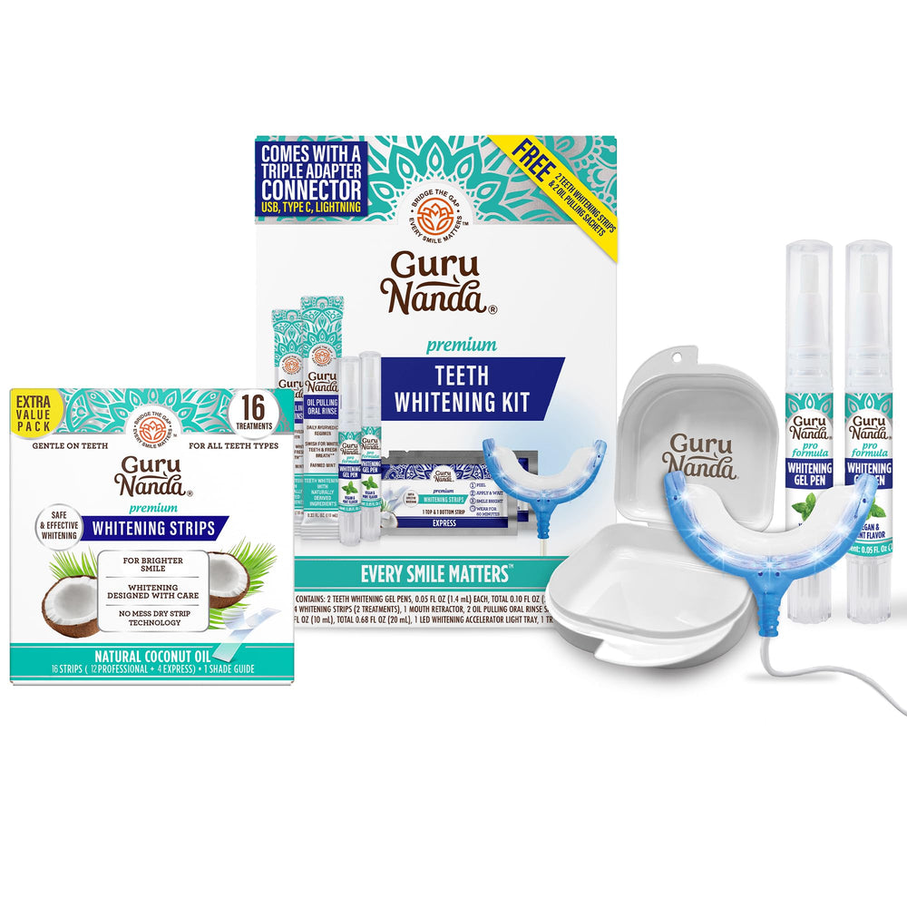 GuruNanda Complete Whitening Duo wired LED kit