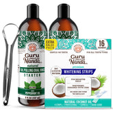 GuruNanda Ultimate Teeth Whitening Bundle 2-pack oil pulling bottles