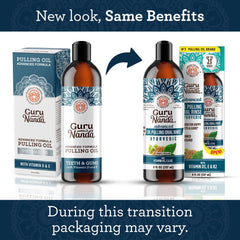 Tongue scraper included with GuruNanda mouthwash