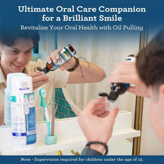 Packaging showing toothbrush with mouthwash