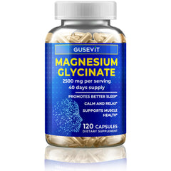 GUSEVIT Magnesium Glycinate 2500mg bottle front label