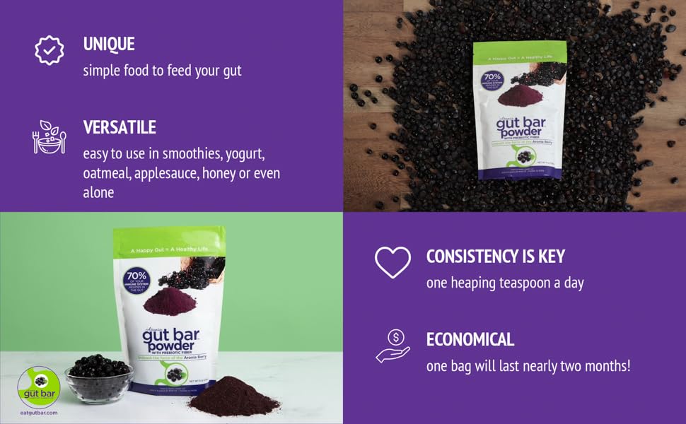 Organic aronia berries label and ingredients
