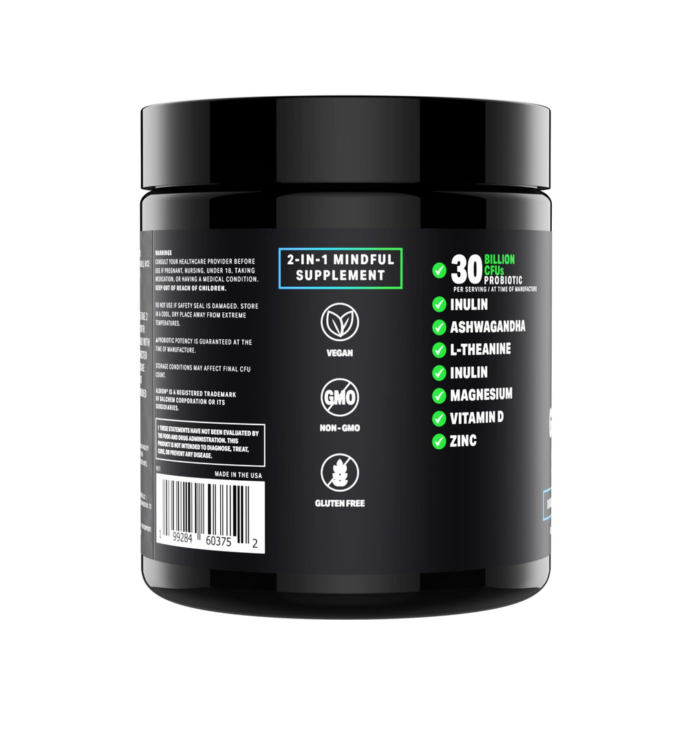 Gut health and brain focus concept