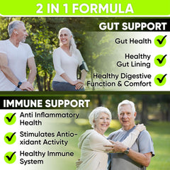 Complete gut health supplement with prebiotics, postbiotics and probiotics