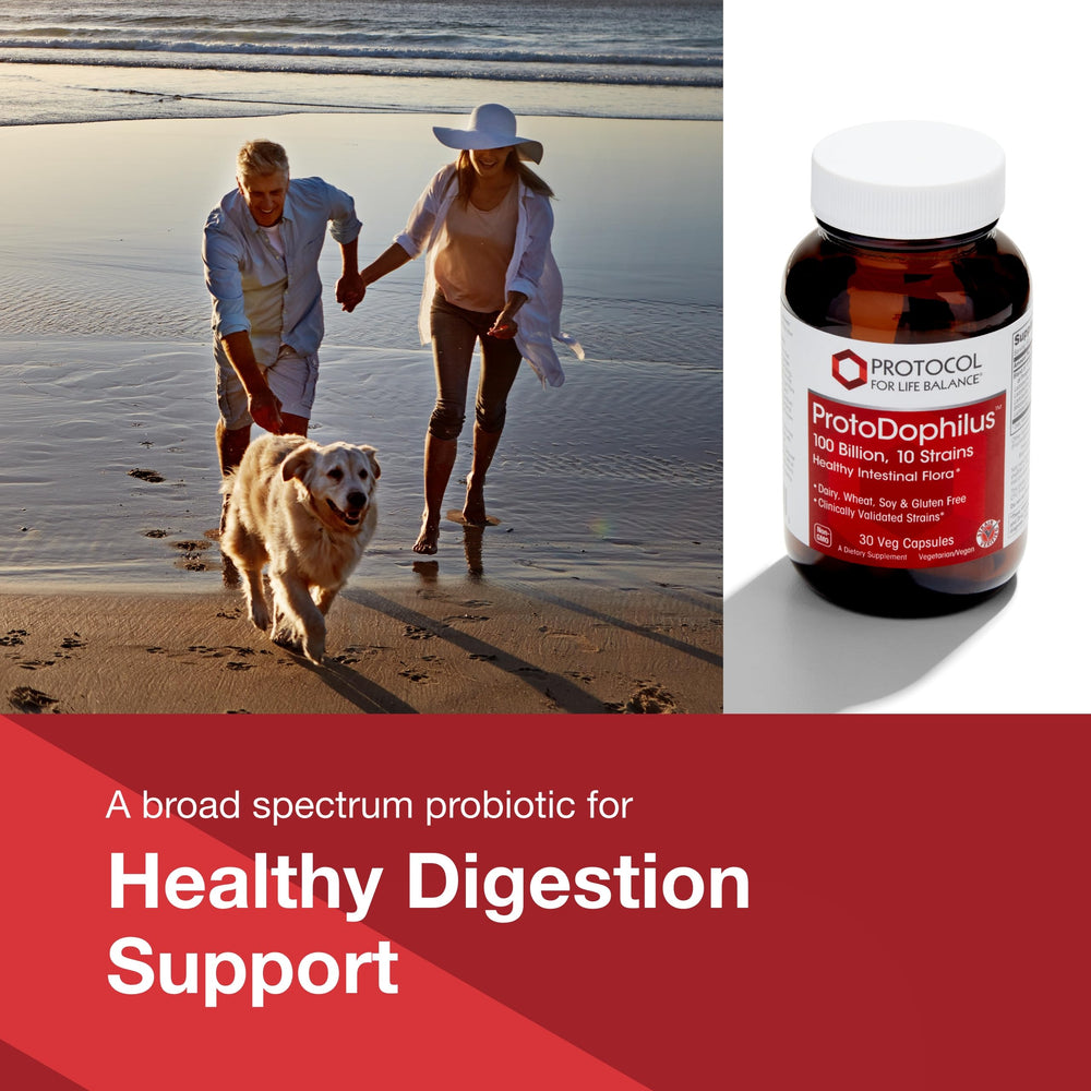 Illustration of gut health with probiotic bottle
