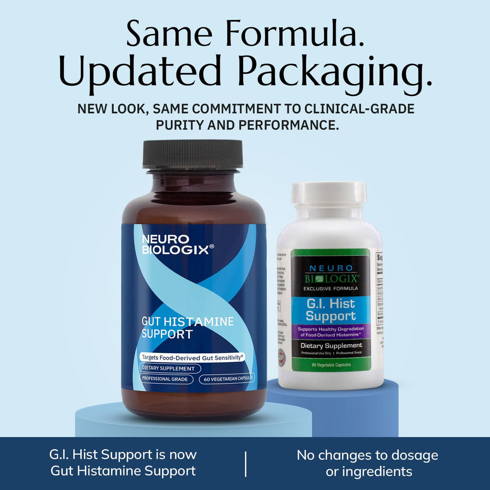 Close-up of Gut Histamine Support bottle label