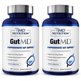Graphic of GutMD ingredients including L-glutamine and prebiotics