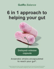 Icon indicating vegan, allergen-free and gluten-free claim for GutRx BALANCE