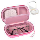 GWCASE pink 2-in-1 contact lens and glasses case - front view