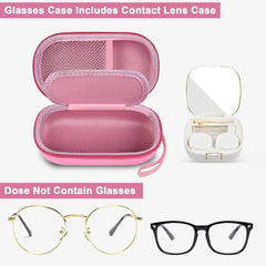 Interior view of GWCASE pink 2-in-1 case with built-in mirror and compartments
