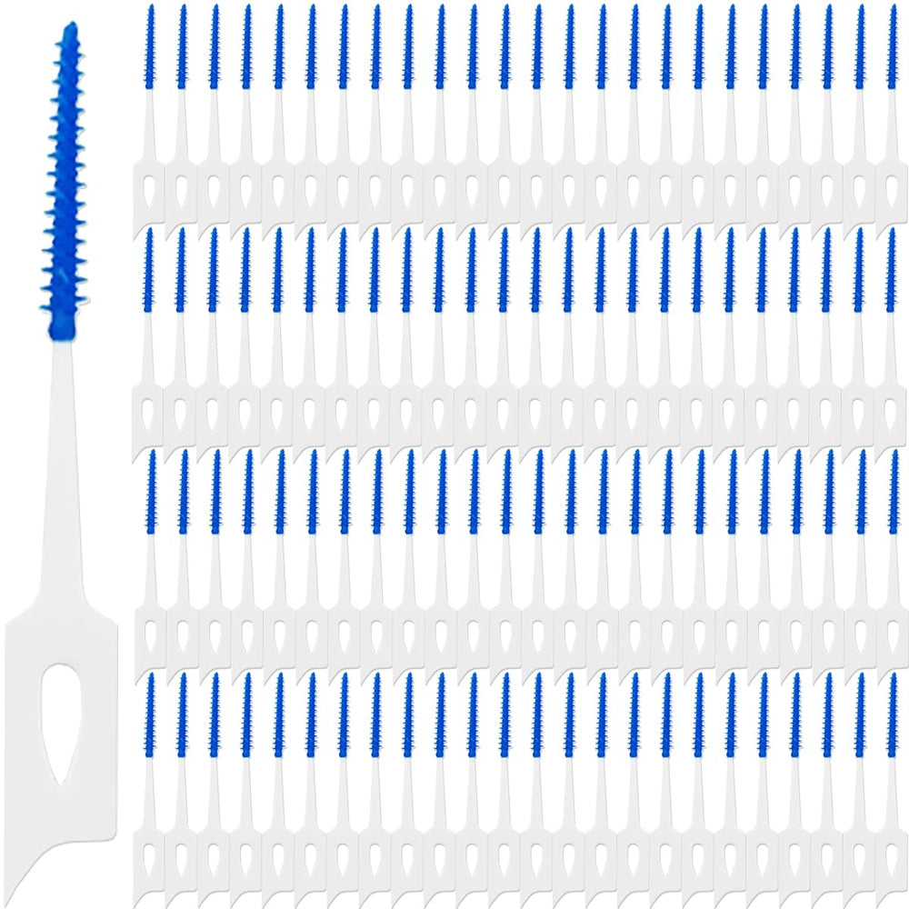 GXXMEI interdental brushes set 400 pieces – blue and white silicone