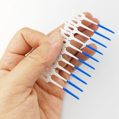 Portable interdental brush set for home and travel