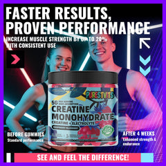 Athlete taking creatine gummies during workout