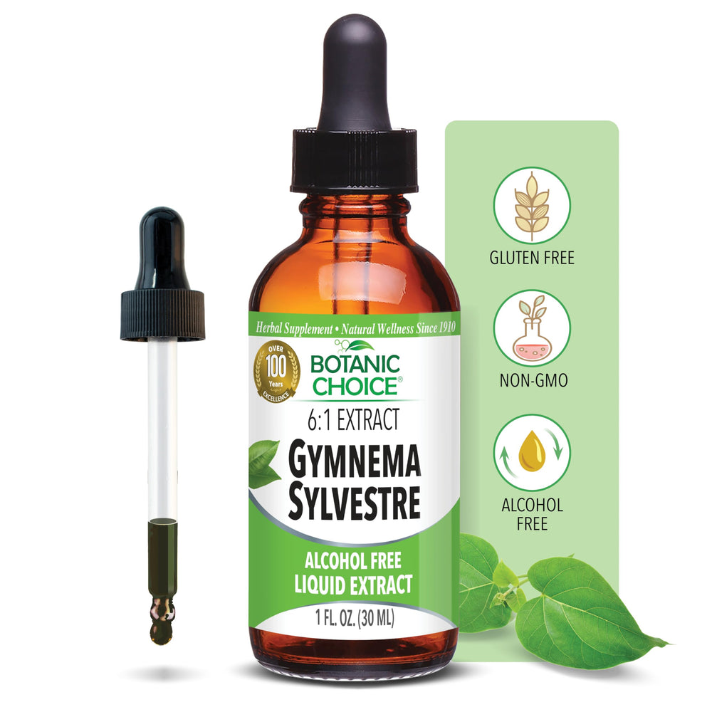 Gymnema Sylvestre liquid extract bottle with 1 oz label.