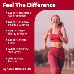 Gynable Iron Plus gluten-free and dairy-free claim