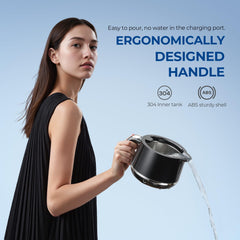 Ergonomic water bottle design with handle and precision spout
