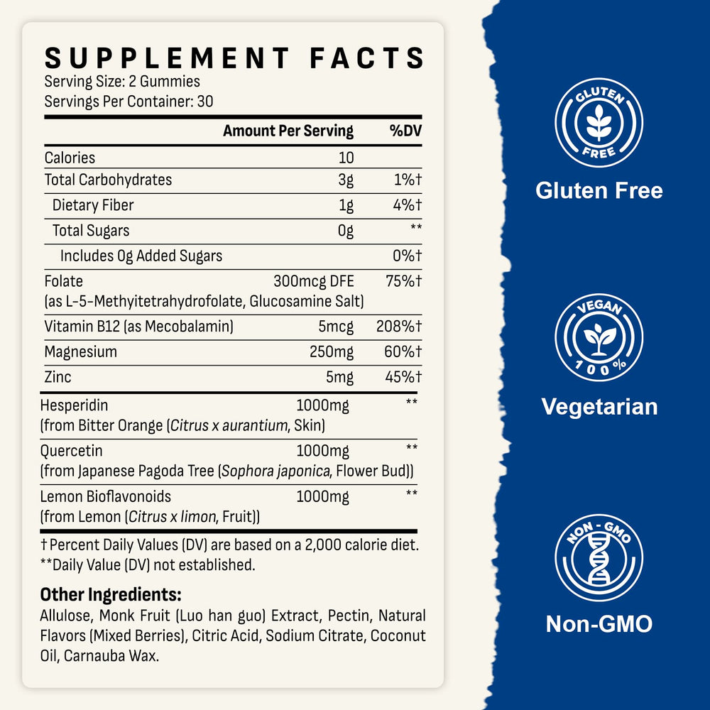 8-in-1 plant-based formula label