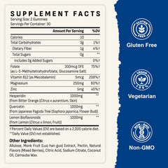 8-in-1 plant-based formula label