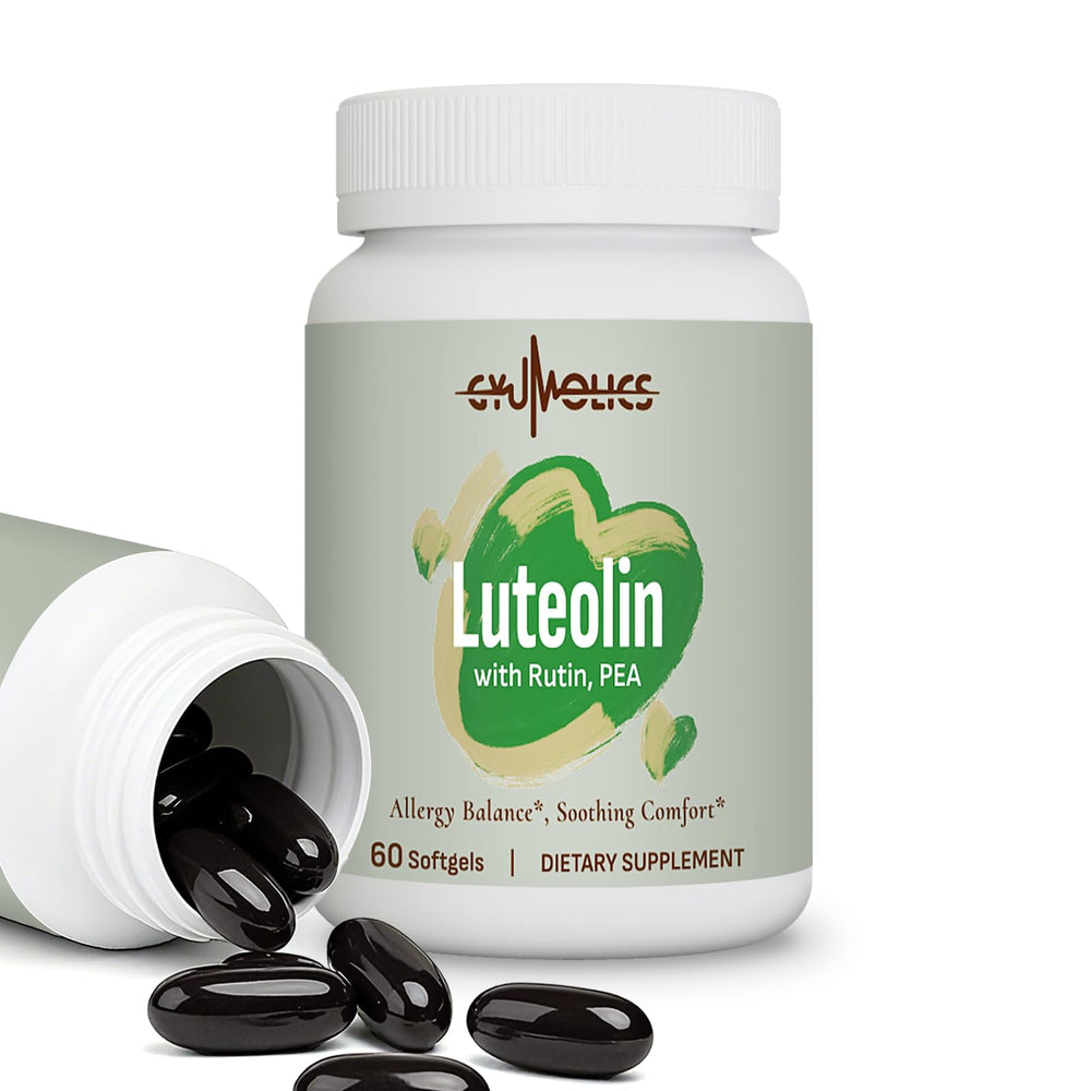 Gyumolics Luteolin 300mg bottle for MCAS and seasonal allergies (60 softgels)