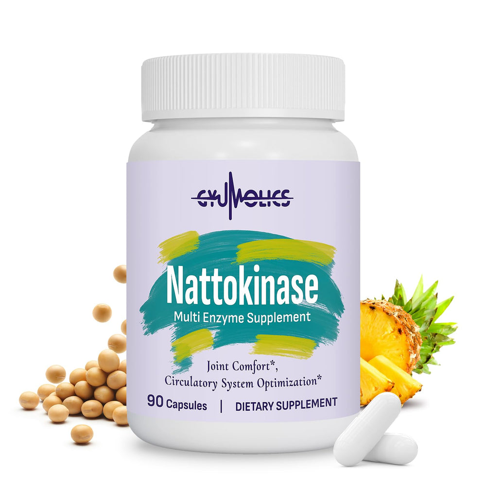 Bottle of Gyumolics Nattokinase 10000FU with 90 capsules