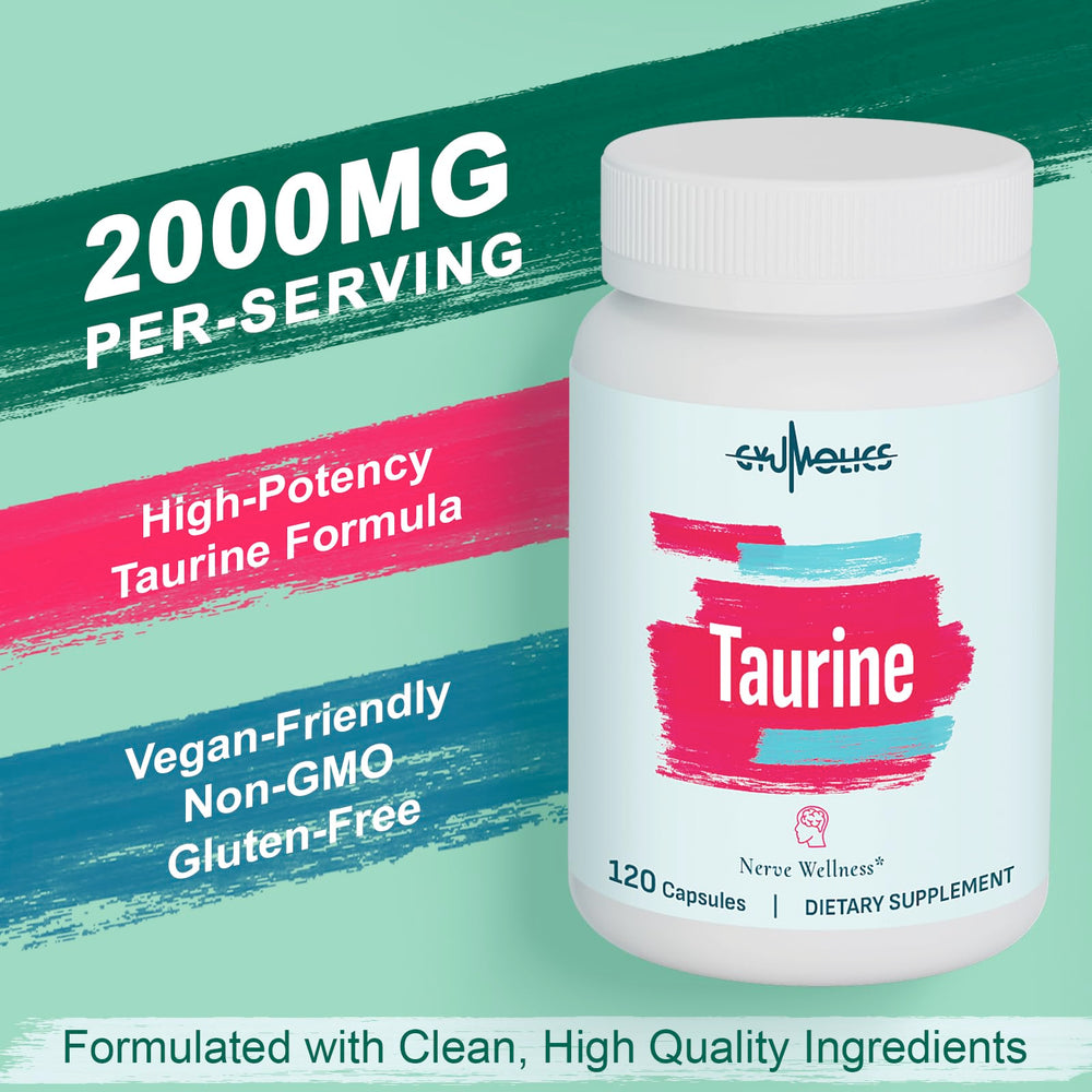 Taurine 2000mg capsules in bottle