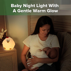 Nursery night light glows softly
