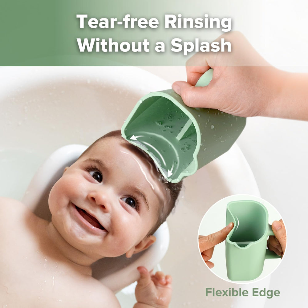 Baby toothbrush and rinse cup in Pea Green